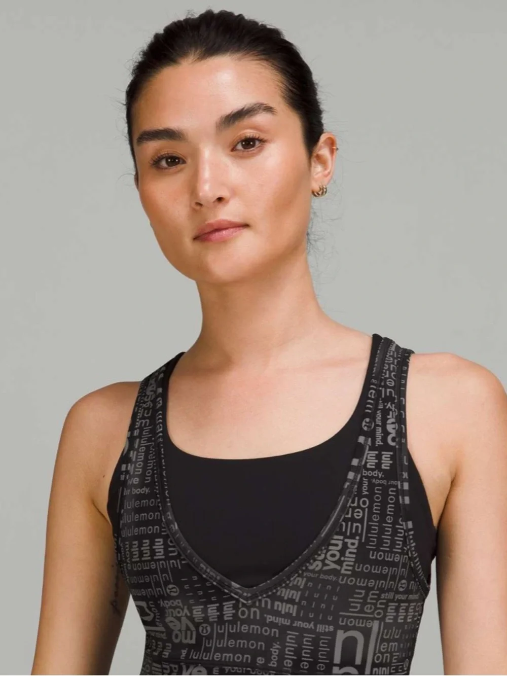 Lululemon Power Pivot Everlux Tank Top *Motif Ombre Black Multi Size Large